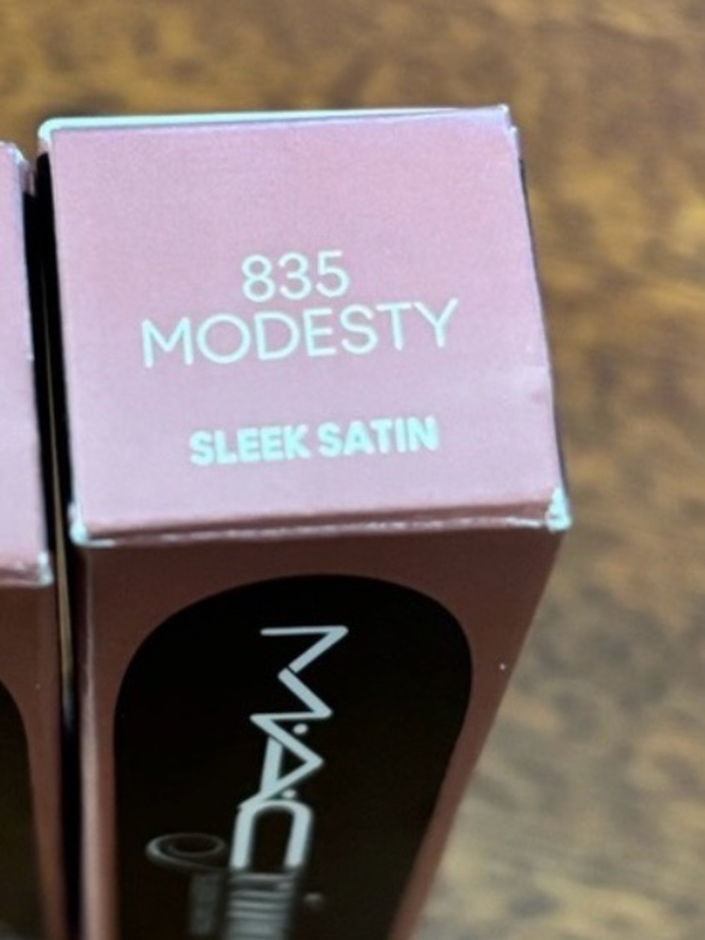2 MAC Lipsticks  802 BRAVE and 835 MODESTY